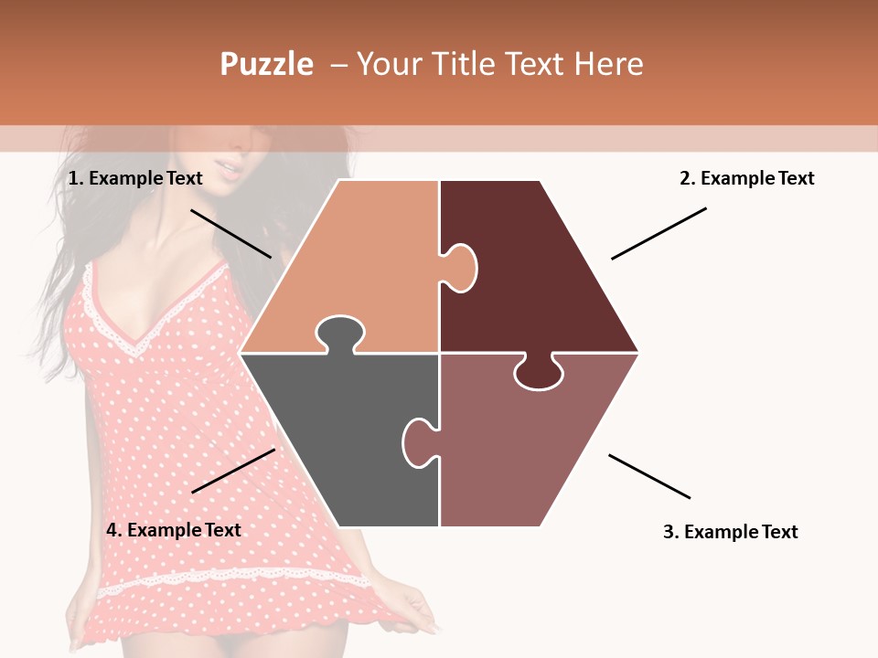 Caucasian Sensuality Bright PowerPoint Template