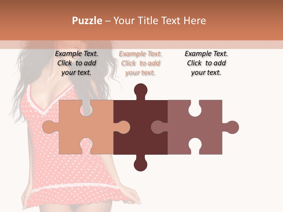 Caucasian Sensuality Bright PowerPoint Template