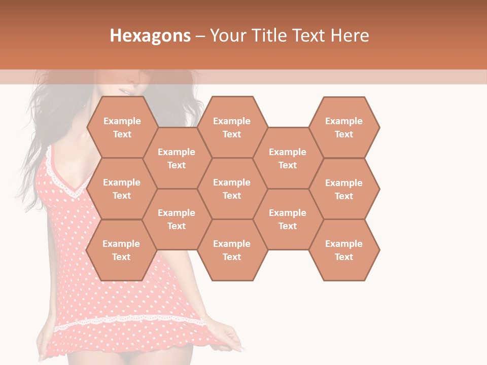 Caucasian Sensuality Bright PowerPoint Template