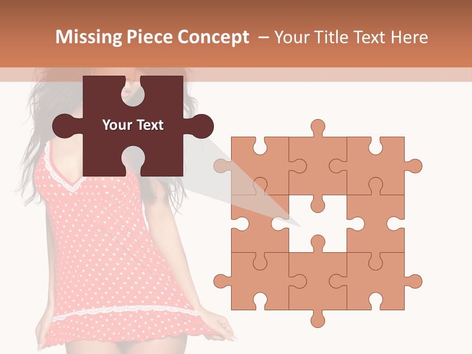 Caucasian Sensuality Bright PowerPoint Template