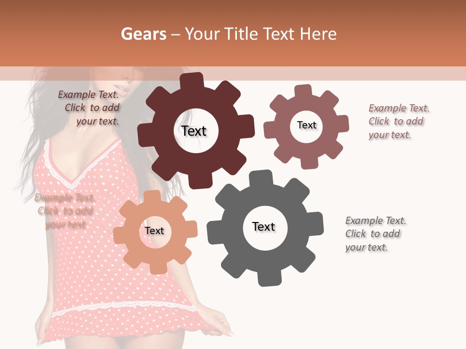 Caucasian Sensuality Bright PowerPoint Template