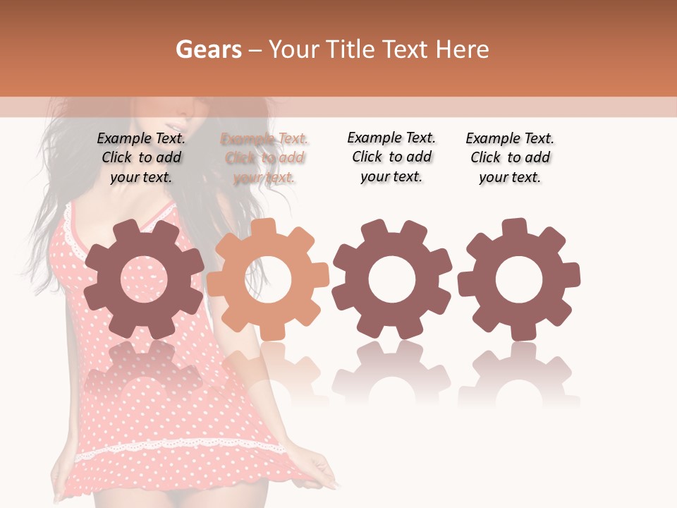 Caucasian Sensuality Bright PowerPoint Template