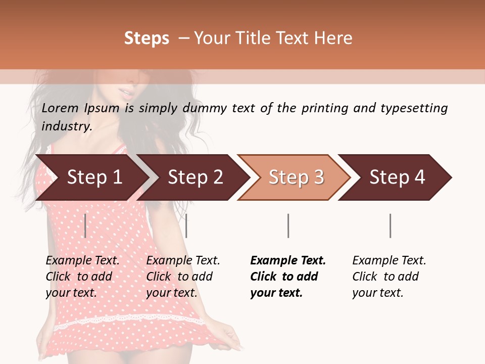 Caucasian Sensuality Bright PowerPoint Template