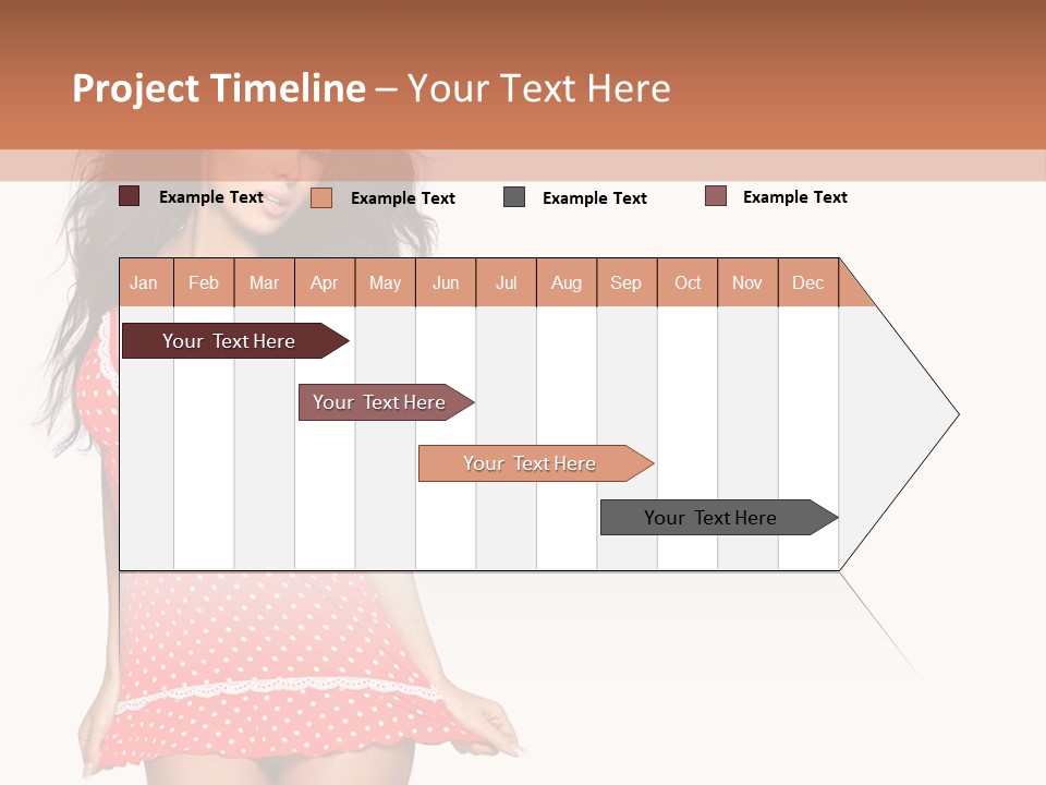 Caucasian Sensuality Bright PowerPoint Template