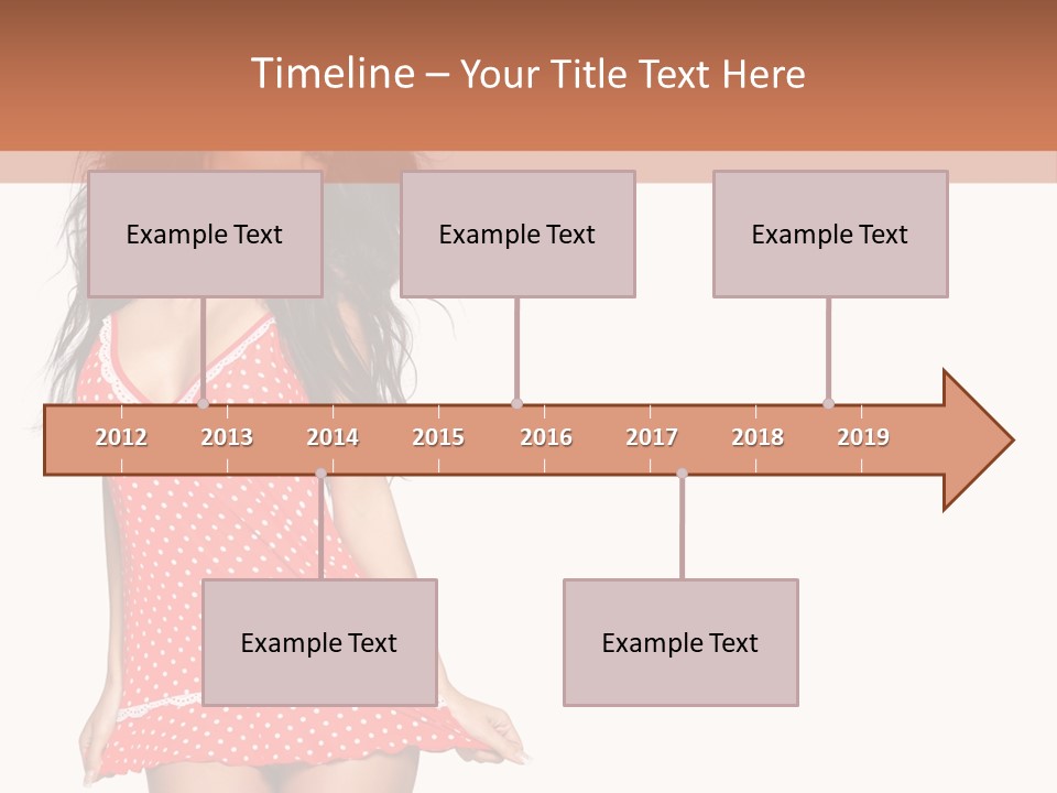 Caucasian Sensuality Bright PowerPoint Template