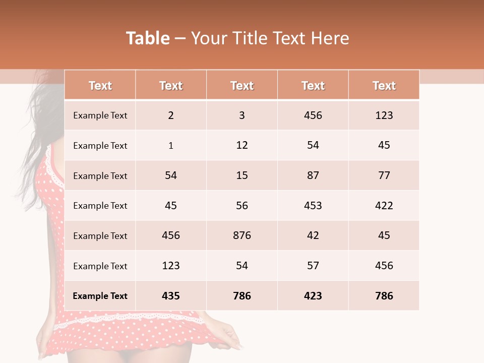 Caucasian Sensuality Bright PowerPoint Template