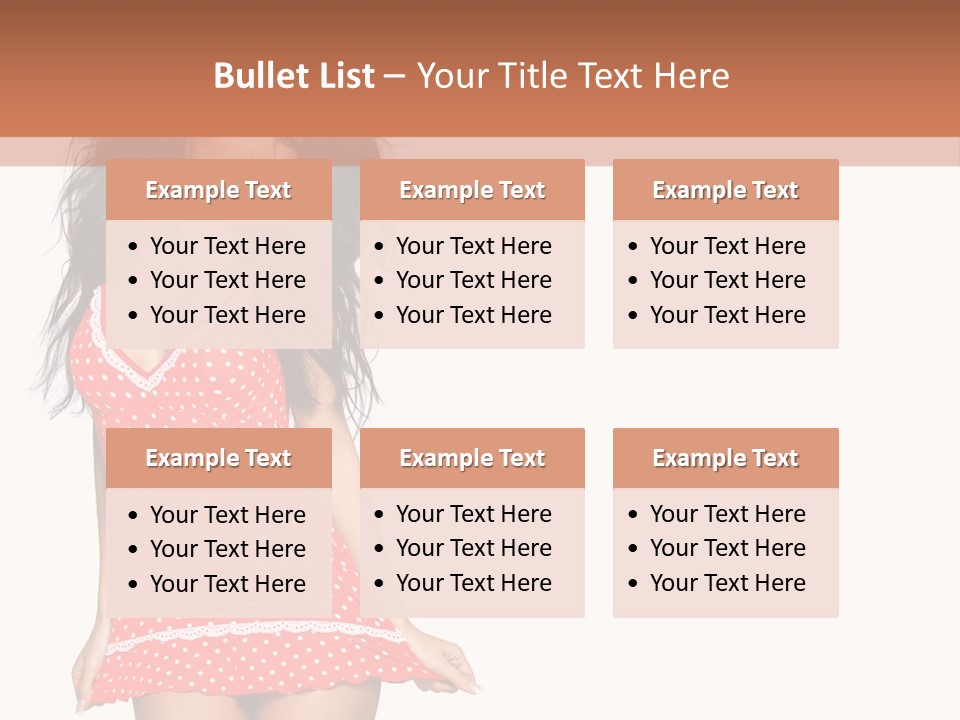 Caucasian Sensuality Bright PowerPoint Template