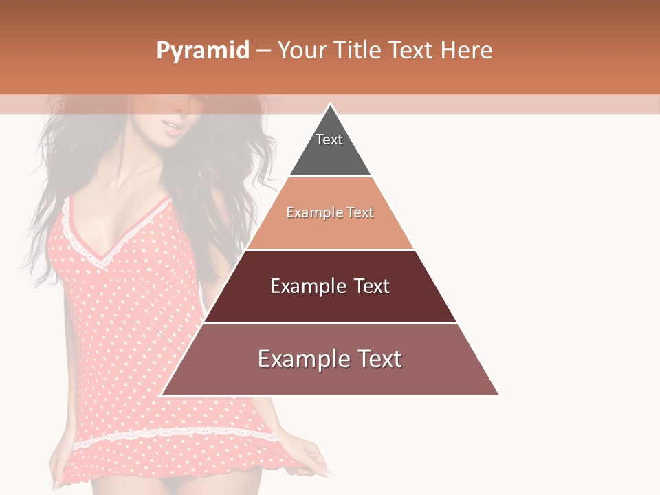 Caucasian Sensuality Bright PowerPoint Template