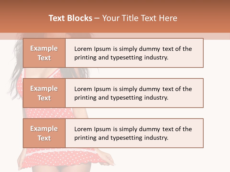 Caucasian Sensuality Bright PowerPoint Template