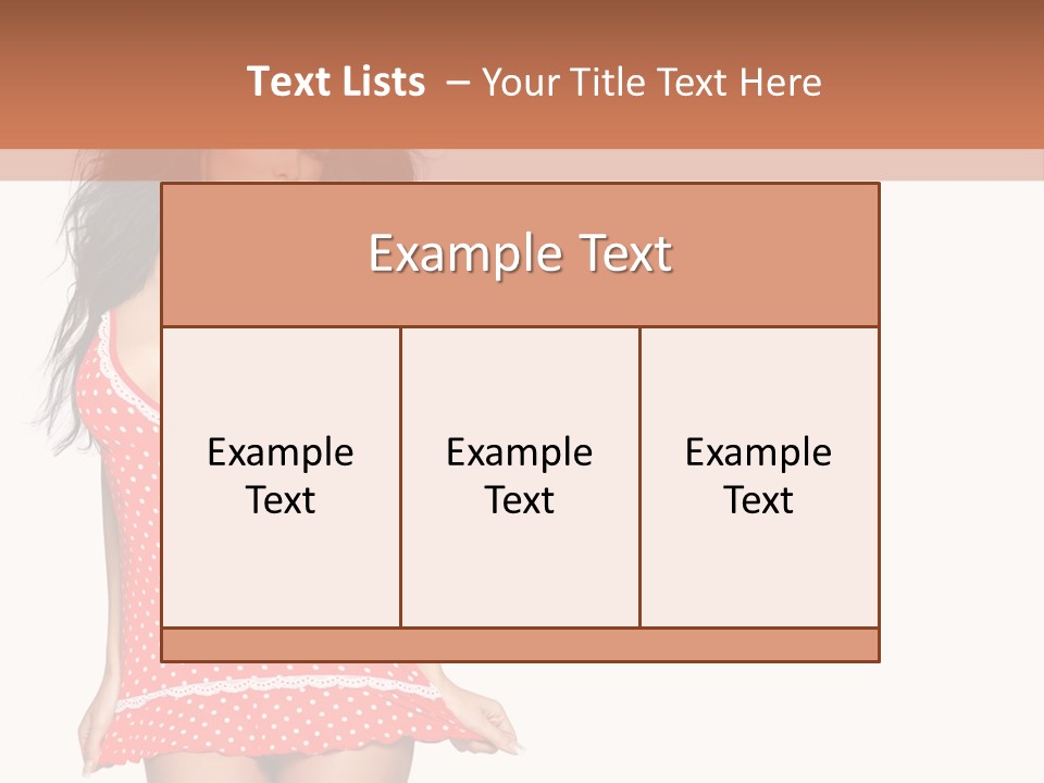 Caucasian Sensuality Bright PowerPoint Template