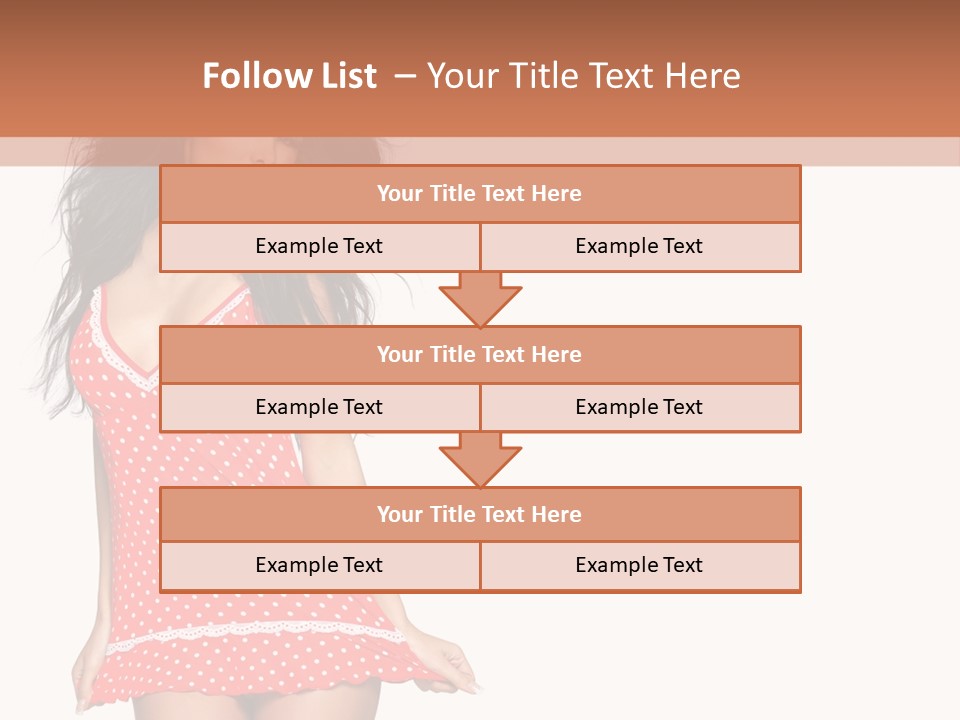 Caucasian Sensuality Bright PowerPoint Template