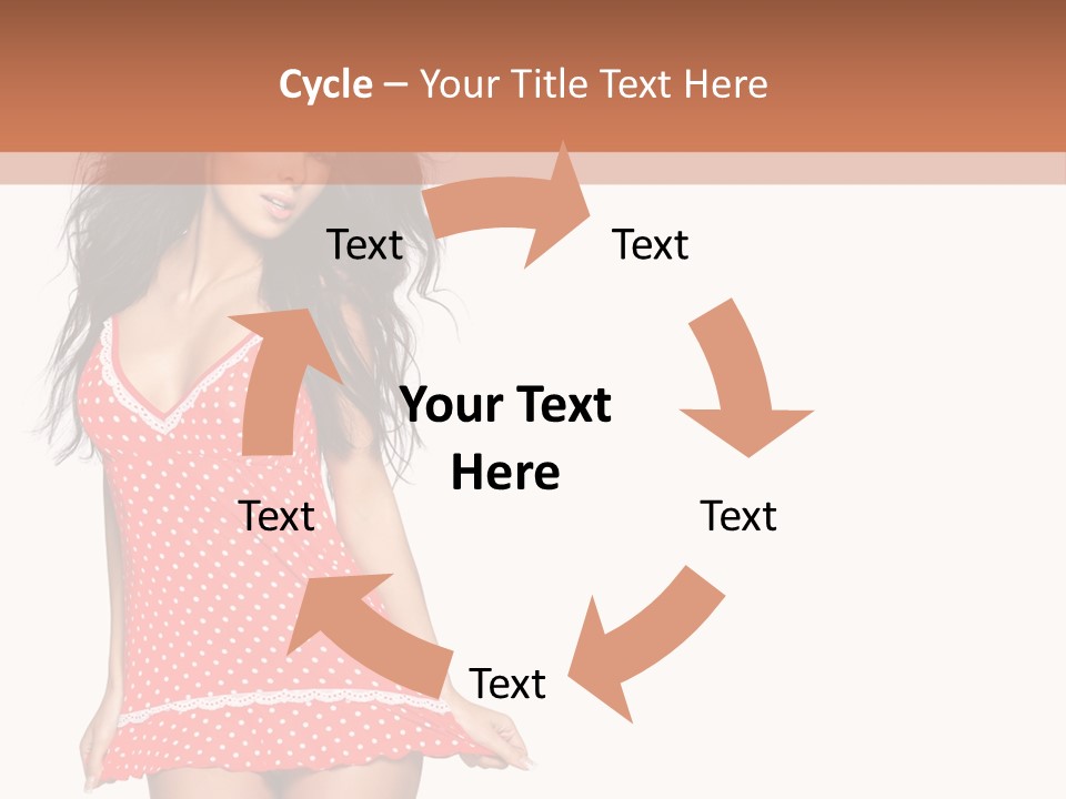 Caucasian Sensuality Bright PowerPoint Template