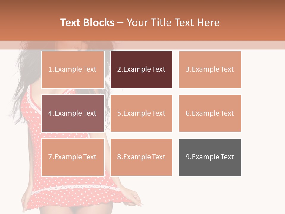 Caucasian Sensuality Bright PowerPoint Template