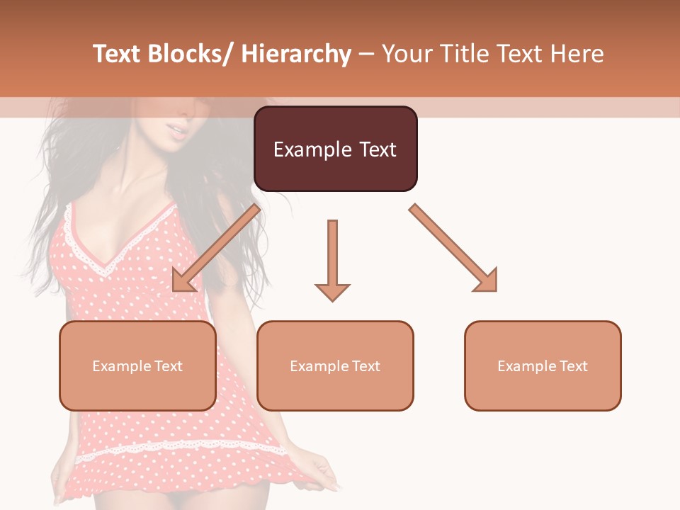 Caucasian Sensuality Bright PowerPoint Template