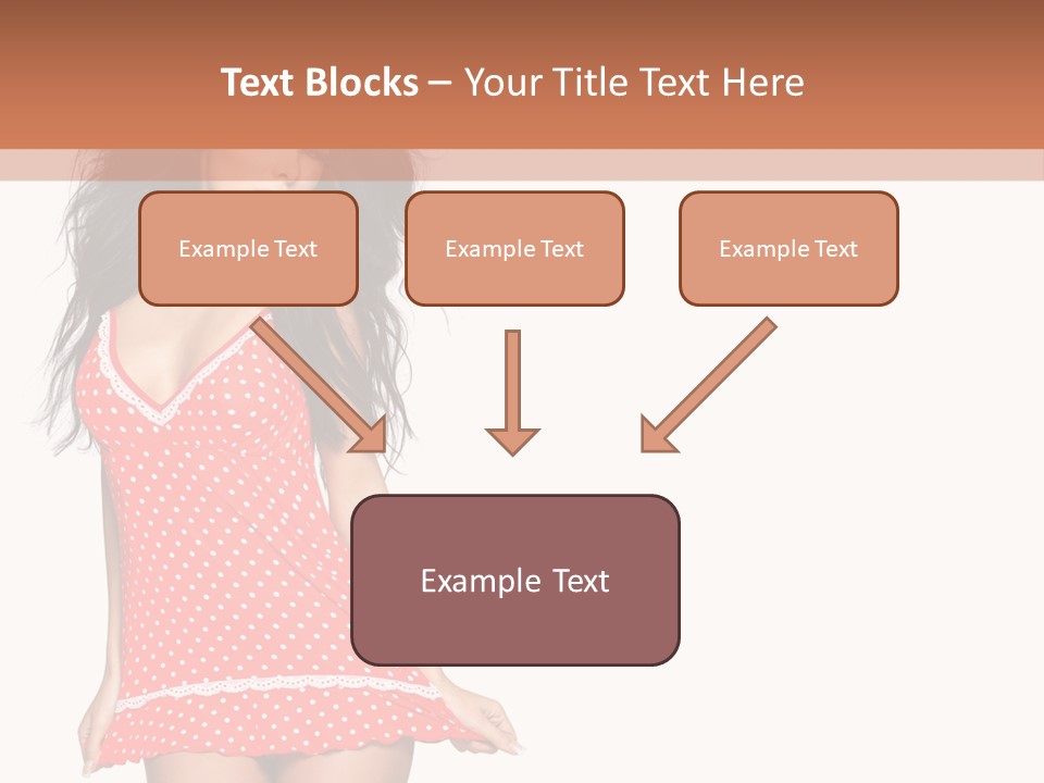 Caucasian Sensuality Bright PowerPoint Template