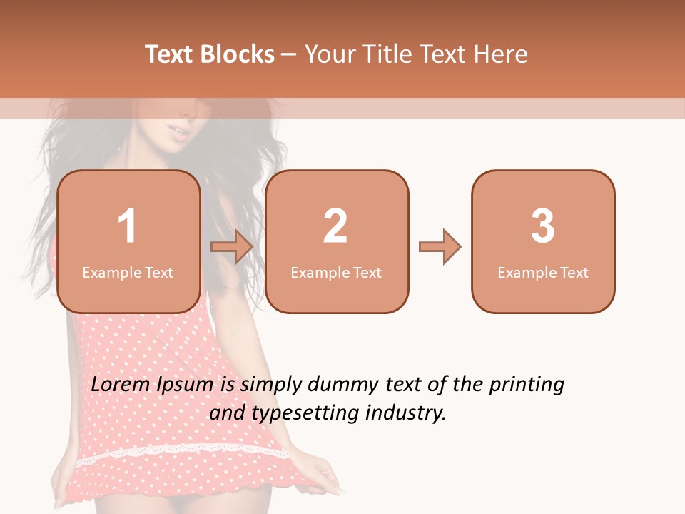 Caucasian Sensuality Bright PowerPoint Template