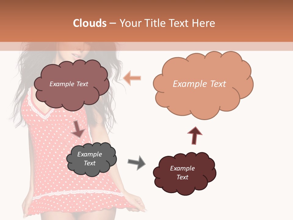 Caucasian Sensuality Bright PowerPoint Template