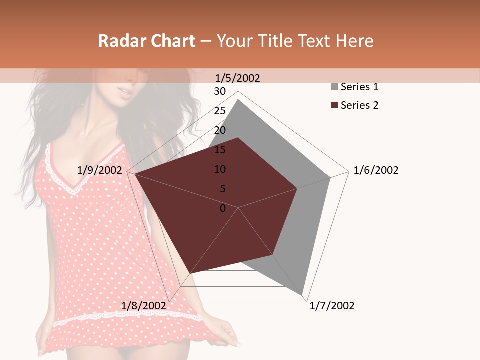 Caucasian Sensuality Bright PowerPoint Template