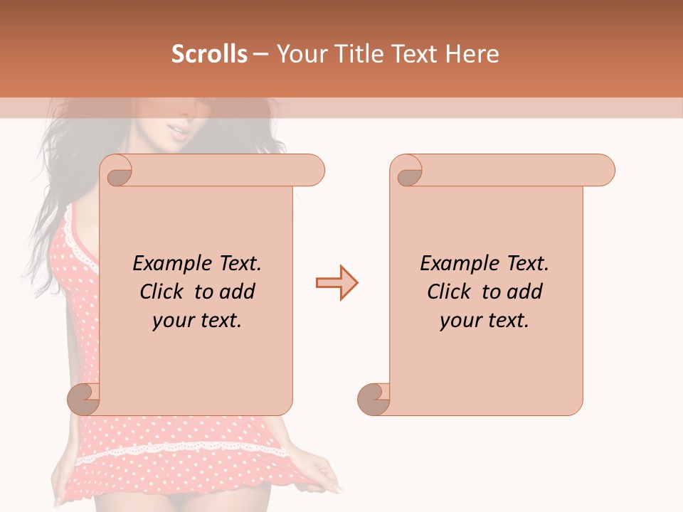 Caucasian Sensuality Bright PowerPoint Template