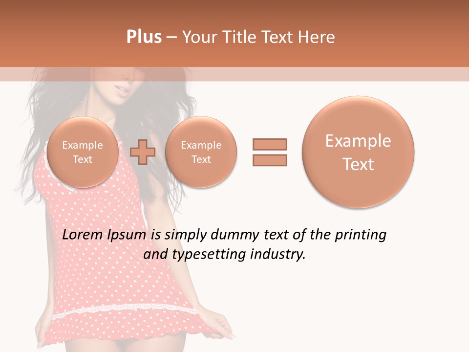 Caucasian Sensuality Bright PowerPoint Template