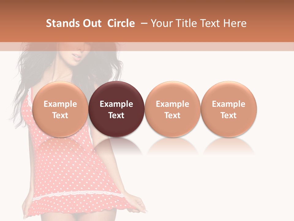 Caucasian Sensuality Bright PowerPoint Template