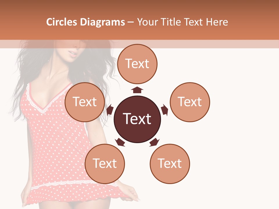 Caucasian Sensuality Bright PowerPoint Template