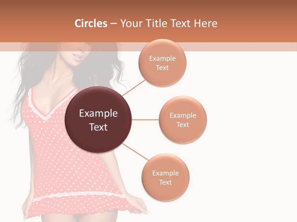 Caucasian Sensuality Bright PowerPoint Template