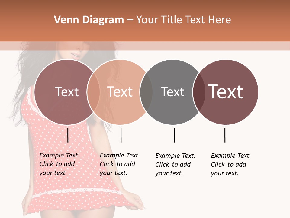 Caucasian Sensuality Bright PowerPoint Template