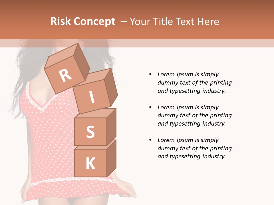 Caucasian Sensuality Bright PowerPoint Template