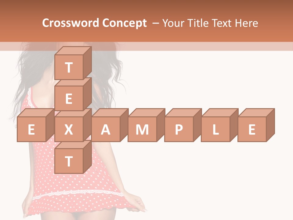 Caucasian Sensuality Bright PowerPoint Template