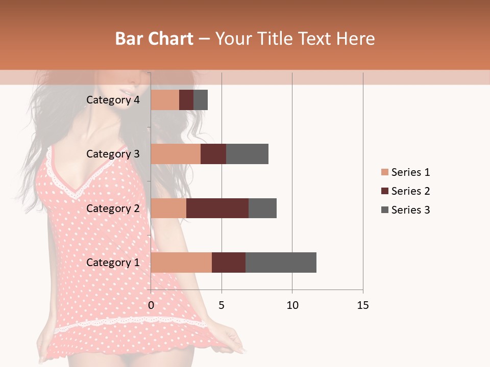 Caucasian Sensuality Bright PowerPoint Template