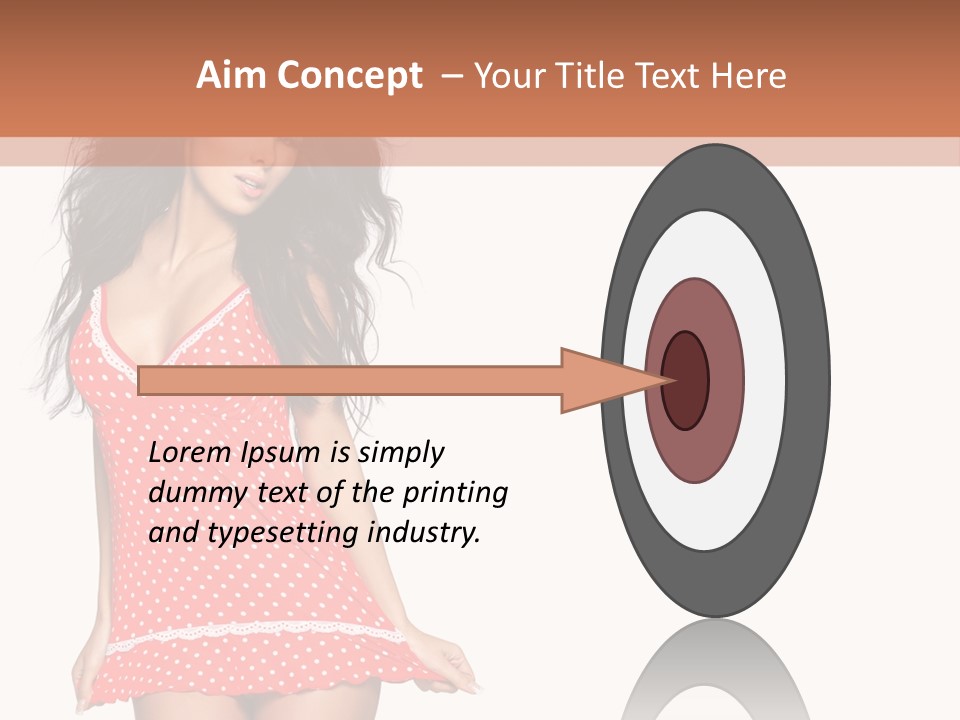Caucasian Sensuality Bright PowerPoint Template