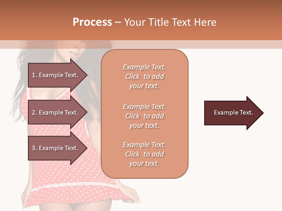 Caucasian Sensuality Bright PowerPoint Template