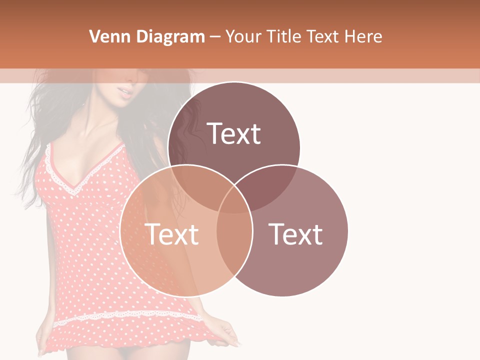 Caucasian Sensuality Bright PowerPoint Template