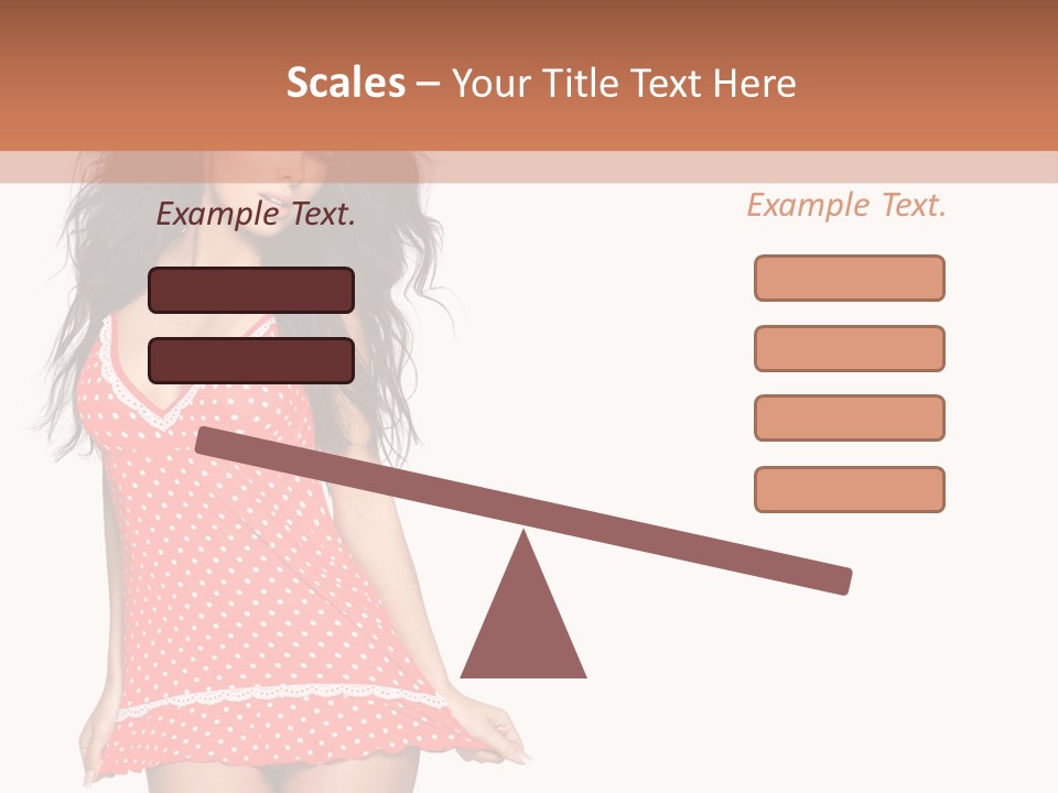 Caucasian Sensuality Bright PowerPoint Template