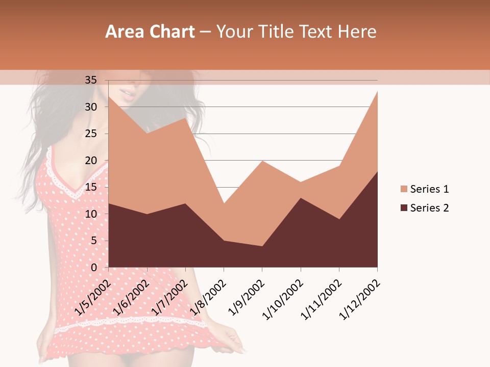 Caucasian Sensuality Bright PowerPoint Template