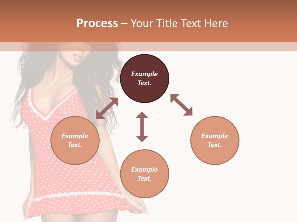 Caucasian Sensuality Bright PowerPoint Template