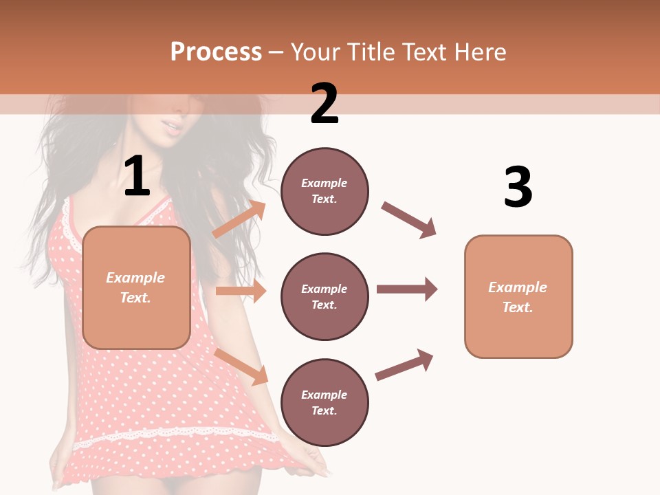 Caucasian Sensuality Bright PowerPoint Template