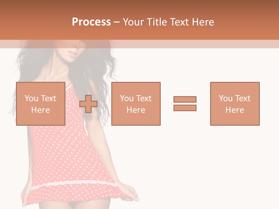 Caucasian Sensuality Bright PowerPoint Template
