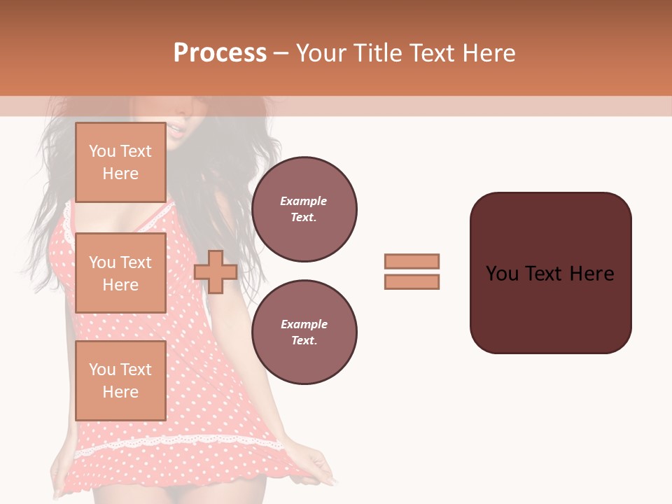 Caucasian Sensuality Bright PowerPoint Template