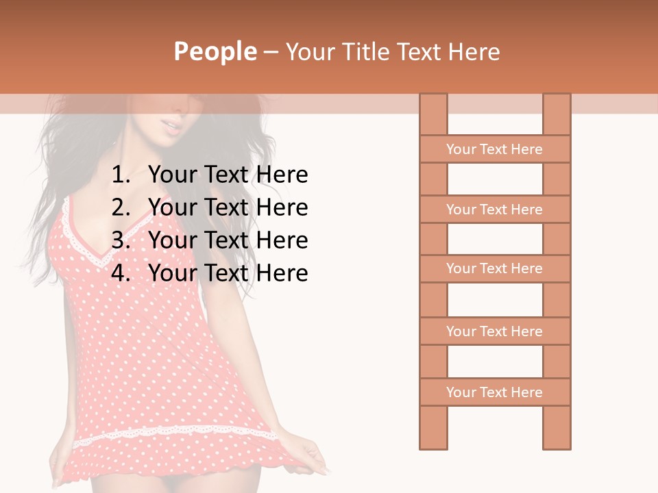 Caucasian Sensuality Bright PowerPoint Template