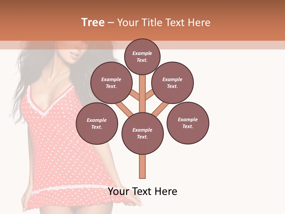 Caucasian Sensuality Bright PowerPoint Template