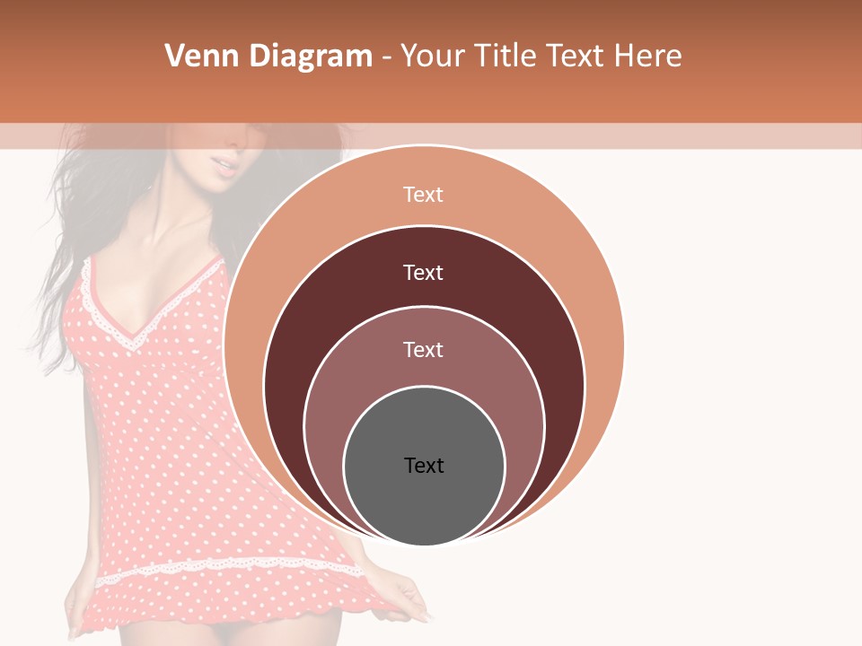 Caucasian Sensuality Bright PowerPoint Template