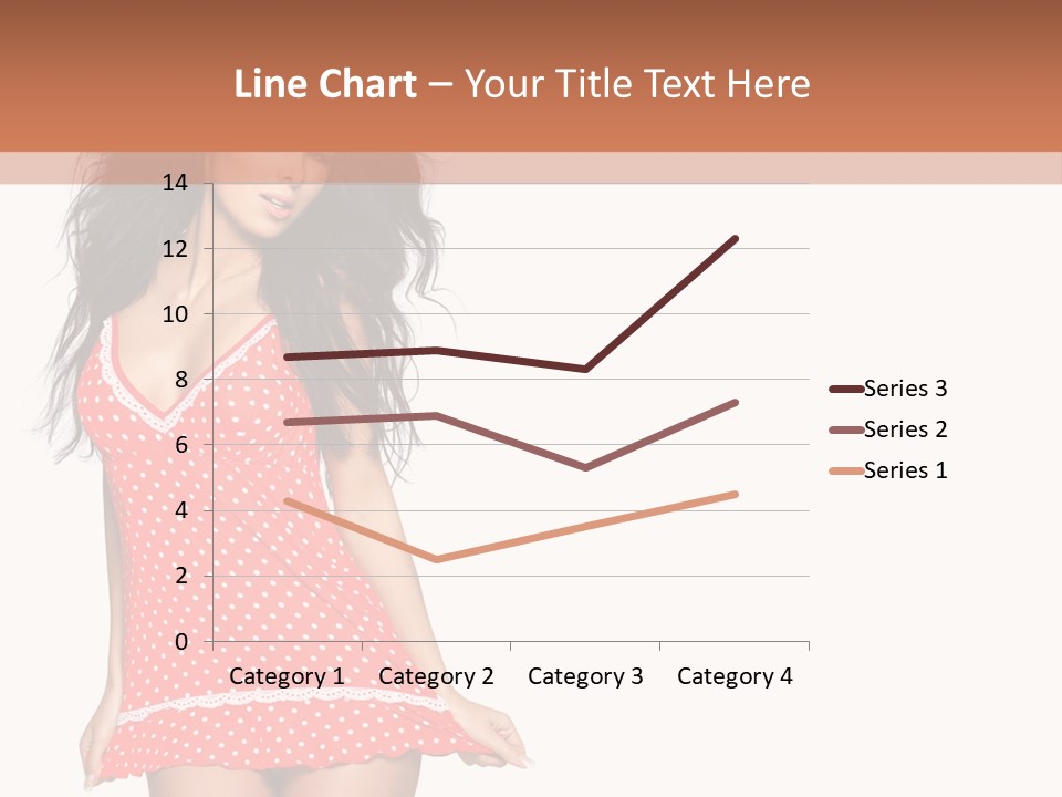 Caucasian Sensuality Bright PowerPoint Template