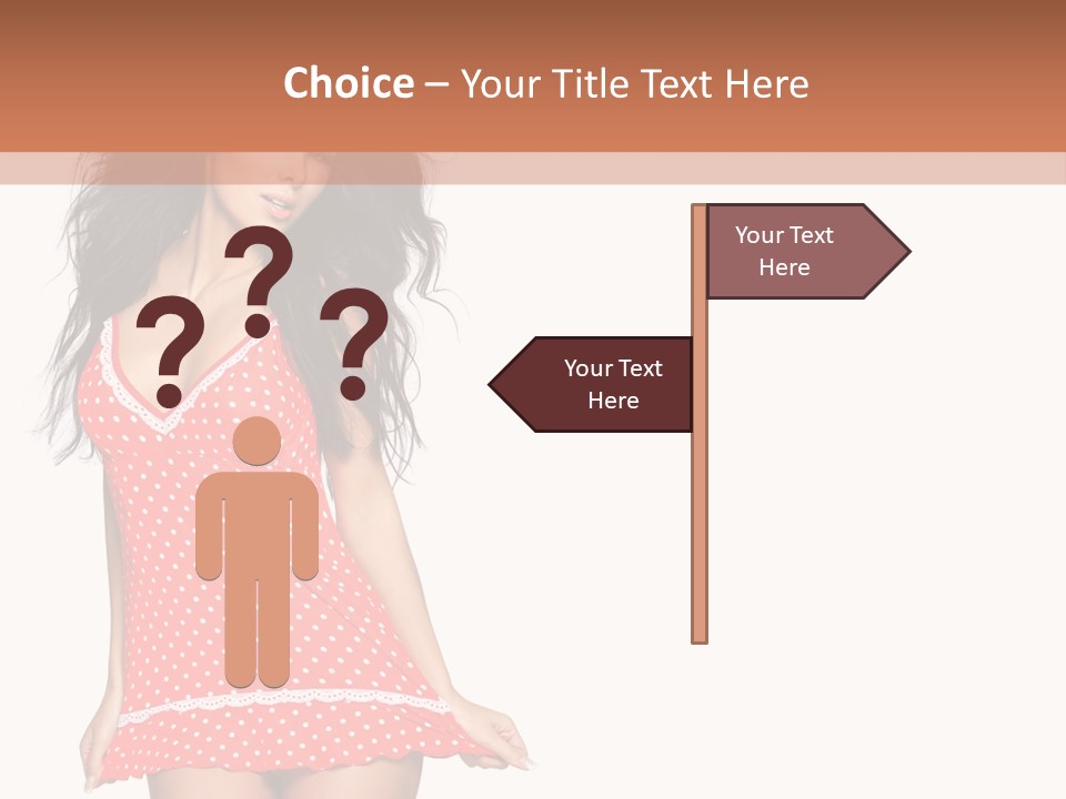 Caucasian Sensuality Bright PowerPoint Template