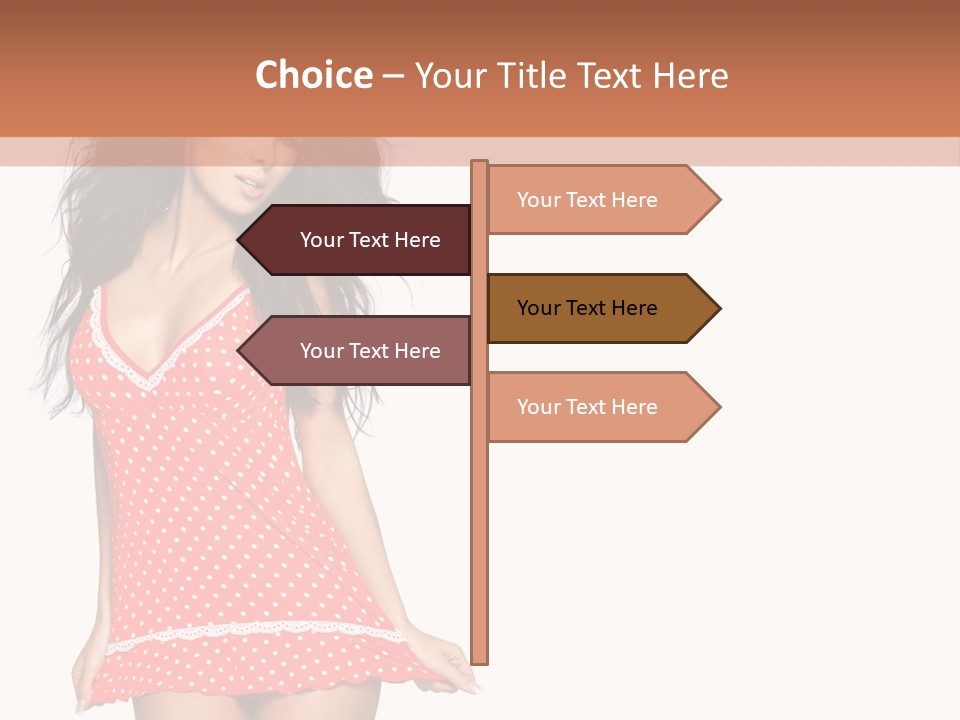 Caucasian Sensuality Bright PowerPoint Template