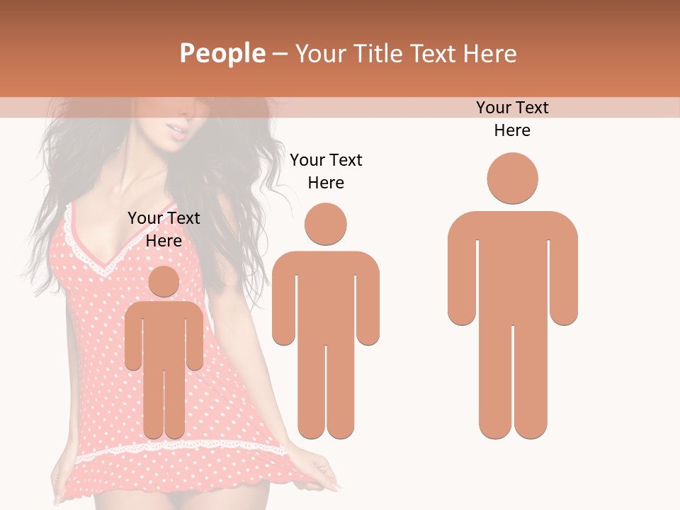 Caucasian Sensuality Bright PowerPoint Template