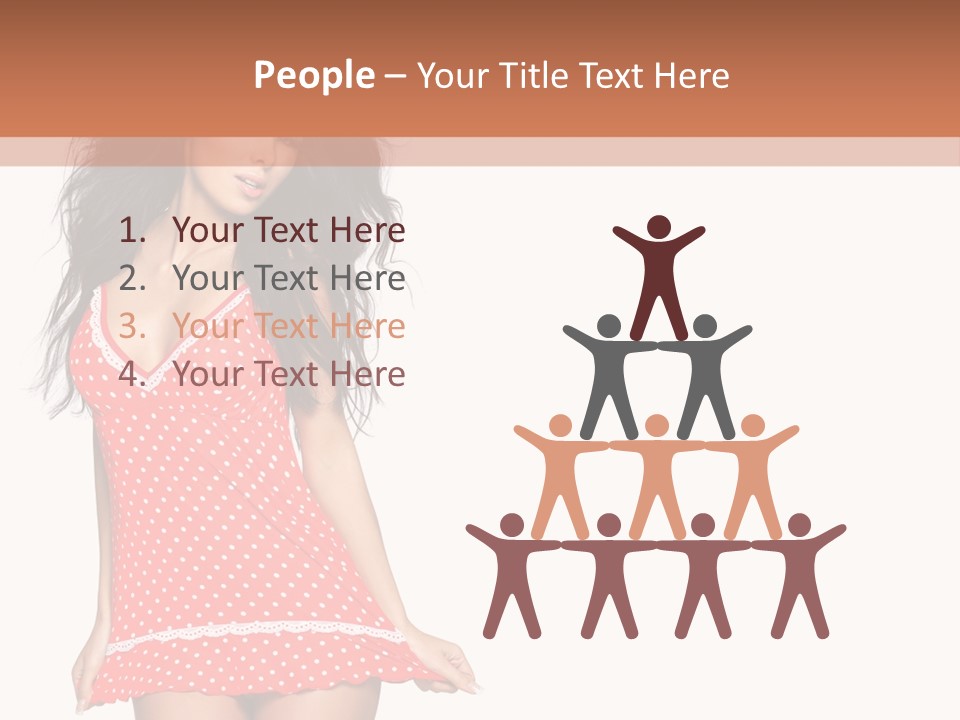 Caucasian Sensuality Bright PowerPoint Template