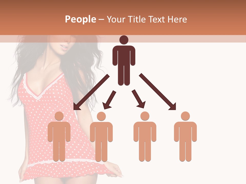 Caucasian Sensuality Bright PowerPoint Template
