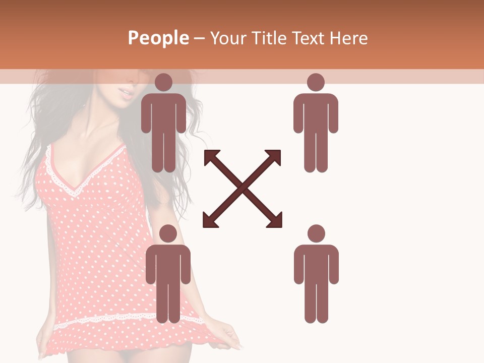 Caucasian Sensuality Bright PowerPoint Template